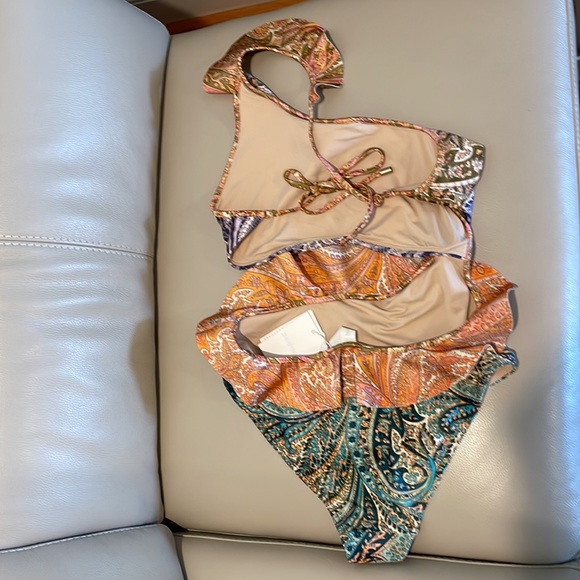 Zimmermann Brighton one shoulder ruffle swimsuit AU size 3 - Picture 10 of 11